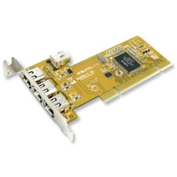【クリックで詳細表示】SUNIX Low Profile PCI 3 external ＋ 1 internal ports IEEE1394a card FWA3010GL