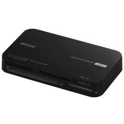 高速カードリーダー/ライター 9倍速 USB3.0対応 51+6メディア対応 ブラック BSCR09U3BK