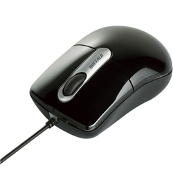 【クリックで詳細表示】有線光学式マウス Sサイズ ブラック BSMOU07SBK