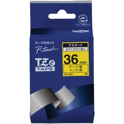 【クリックで詳細表示】TZeテープ ラミネートテープ(黄地/黒字) 36mm TZe-661