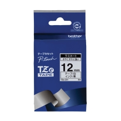 【クリックで詳細表示】TZeテープ ラミネートテープ(白地/黒字) 12mm TZe-231