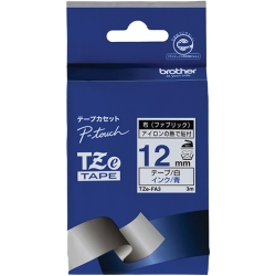 【クリックで詳細表示】TZeテープ 布テープ(白地/青字) 12mm TZe-FA3