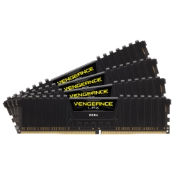 DDR4 3200MHz 32GBx4 DIMM Unbuffered XMP 2.0 Vengeance LPX black Heatspreader Black PCB CMK128GX4M4E3200C16