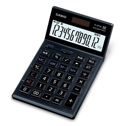 【クリックでお店のこの商品のページへ】実務電卓 12桁 ブラック JS-201SK-BK-N