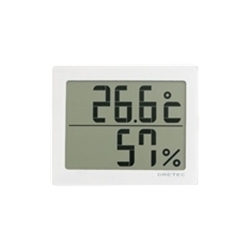 【クリックで詳細表示】デジタル温湿度計 「アクリア」 (ホワイト) O-226WT