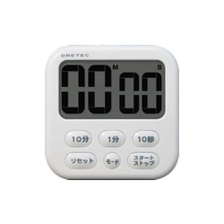 【クリックでお店のこの商品のページへ】大画面タイマー 「シャボン6」 (ホワイト) T-198WT