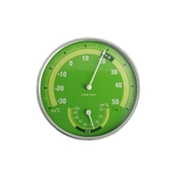 【クリックでお店のこの商品のページへ】温湿度計 (グリーン) O-310GN