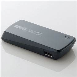 【クリックでお店のこの商品のページへ】スマートフォン用モバイルバッテリー/USB Micro-Bメス-USB Aメス/1800mAh/ブラック DE-U01L-1810SBK