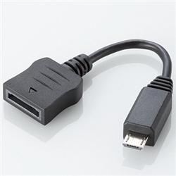 【クリックで詳細表示】スマートフォン用充電変換アダプタ/docomo・SoftBank端子メス-USB MicroBオス/ブラック MPA-FSMBS