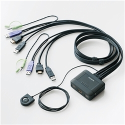 【クリックでお店のこの商品のページへ】フルHD対応 HDMI対応パソコン切替器 KVM-HDHDU2