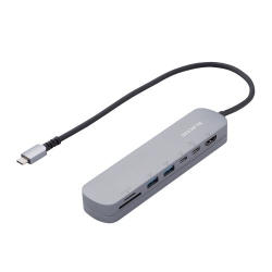 Type-C hbLOXe[V/A~{fB/ŒpX^ht/USB-A×2/HDMI×1/USB-C×2/SD+microSDJ[hXbg/Vo[ DST-C20SV