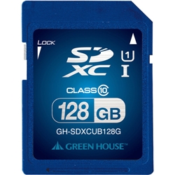【クリックで詳細表示】SDXCメモリーカード UHS-I クラス10 128GB GH-SDXCUB128G