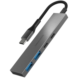 USB3.1 Gen1Ή USB Type-Cڑ 4|[gUSBnu Vo[ GH-HB3C4A-SV