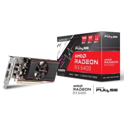 SAPPHIRE PULSE Radeon RX 6400 GAMING 4GB GDDR6 SAP-PULSERX6400-4GB 11315-01-20G
