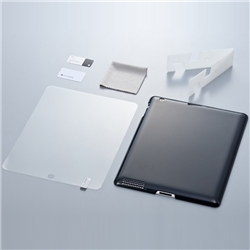 【クリックでお店のこの商品のページへ】Crystal Cover Set for iPad 2 Midnight Black TR-CCSIPD2-MB