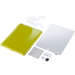 【クリックで詳細表示】Semi Hard Case Set for iPad 2 Simplism Green TR-SHCSIPD2-SG