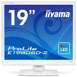 【クリックでお店のこの商品のページへ】19型液晶ディスプレイ ProLite E1980SD-2 (LED) ピュアホワイト E1980SD-W2