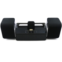 【クリックで詳細表示】iPod/iPhone/iPad対応Dock搭載スピーカー オーディオ・キューブ ブラック iMM747BLK