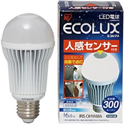 【クリックでお店のこの商品のページへ】LED電球 人感センサー付 6.0W 昼白色相当(300lm) LDA6N-H-S
