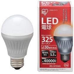 【クリックで詳細表示】アイリスオーヤマ LED電球 電球色 325lm LDA6L-H-V13