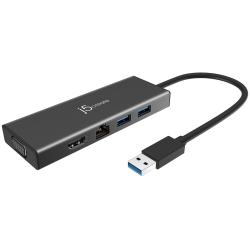 USB3.0 5-in-1 Mini Dock Black (for Surface) JUD323B