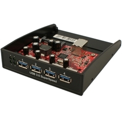 【クリックで詳細表示】4-Port SuperSpeed USB 3.0 Front Panel Hub IO-FPH430