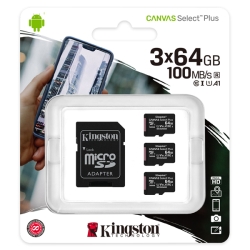 64GBx3Zbg Canvas select Plus microSDXCJ[h Class10 UHS-1 U1 V10 A1 SDA_v^1t SDCS2/64GB-3P1A
