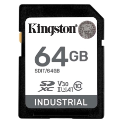 64GB SDXC Industrial -40 to 85 C10 UHS-I U3 V30 A1 pSLC SDIT/64GB