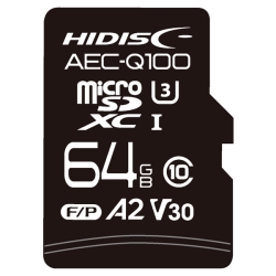 AEC-Q100Ή HIDISC ԍڗprV30 U3XybN microSDXCJ[h 64GB HDAMMSD064GTL