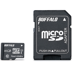 【クリックでお店のこの商品のページへ】UHS-I Class1 microSDHCカード SD変換アダプター付 16GB RMSD-016GU1SA
