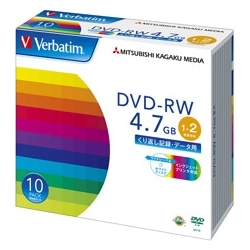 DVD-RW 4.7GB PCf[^p 2{Ή 10XP[X Ch\ DHW47NP10V1