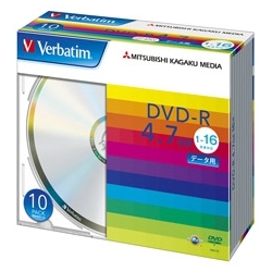 DVD-R 4.7GB PCf[^p 16{Ή 10XP[X Vo[fBXN DHR47J10V1