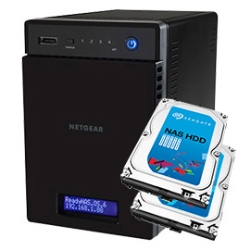 【クリックでお店のこの商品のページへ】NETGEAR Inc. ReadyNAS 104 4ベイ デスクトップ型 3TB×2 【NAS専用HDD搭載モデル】 RN10400-6TB02-ST