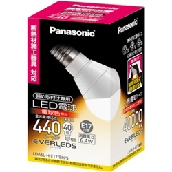 【クリックで詳細表示】LED電球 6.4W (電球色相当) LDA6LHE17BHS