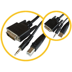 1.8m KVM fANR{P[u DVI+USB+audio RSS-CBL-DVI