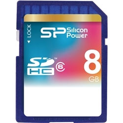 【クリックでお店のこの商品のページへ】SDHCメモリーカード 8GB (Class6) 永久保証 SP008GBSDH006V10