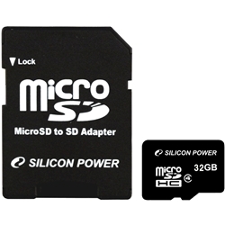 【クリックでお店のこの商品のページへ】microSDHCカード 32GB (Class4) 永久保証 (SDHCアダプター付) SP032GBSTH004V10-SP