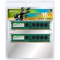 【クリックで詳細表示】メモリモジュール 240Pin DIMM DDR3-1333(PC3-10600) 8GB×2枚組 ブリスターパッケージ SP016GBLTU133N22