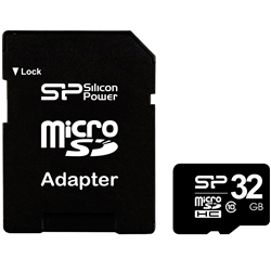 【クリックでお店のこの商品のページへ】micro SDHCカード 32GB (Class10) 永久保証 (SDHCアダプター付) SP032GBSTH010V10-SP