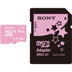 【クリックでお店のこの商品のページへ】microSDHCメモリーカード 4GB Class4 ピンク SR-4A4/P