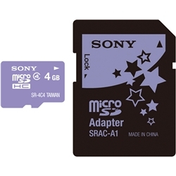 【クリックでお店のこの商品のページへ】microSDHCメモリーカード 4GB Class4 バイオレット SR-4A4/V