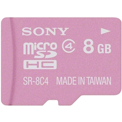 【クリックで詳細表示】microSDHCメモリーカード 8GB ピンク SR-8A4/P