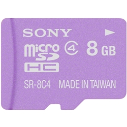 【クリックでお店のこの商品のページへ】microSDHCメモリーカード 8GB バイオレット SR-8A4/V