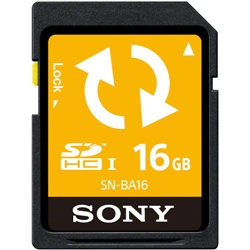 【クリックで詳細表示】SDHCメモリーカード 16GB (バックアップ機能付) SN-BA16