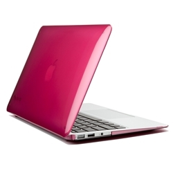 【クリックでお店のこの商品のページへ】MacBook Air 11＂ SeeThru Case - Raspberry SPK-MBA11-SEE-RSB