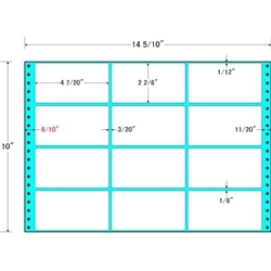 【クリックで詳細表示】タックフォームラベル 14 5/10インチ ×10インチ 12面付(1ケース500折) MX14H