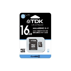 【クリックで詳細表示】microSDHCメモリーカード 16GB SDアダプター付属 Class4 T-MCSDHC16GB4