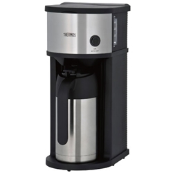 【クリックでお店のこの商品のページへ】真空断熱ポット コーヒーメーカー 0.63L (ステンレスブラック) ECF-700-SBK