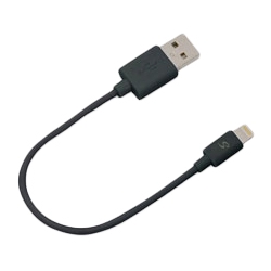 【クリックでお店のこの商品のページへ】【MFI APPLE認証】Lightning USBケーブル 0.2m ブラック ESLC02BK