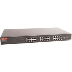【クリックで詳細表示】(24)10/100/1000BASE-T Layer 2 Unmanaged Switch＋(2)SFP ports MIL-S24T2GPA
